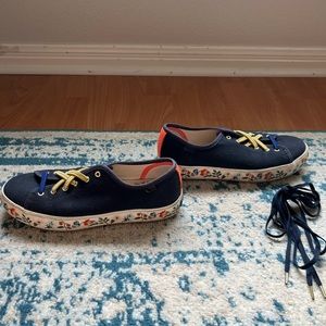 Keds x Rifle Paper Co. Triple Kick Strawberry Fields Embroidered